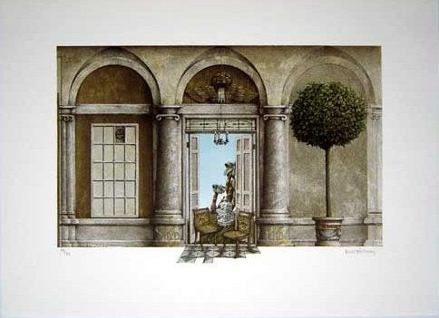 Bengt BÖCKMAN, « Terrasse orientale », lithographie, Antiquités & Art, Numéroté, Enlèvement ou Envoi, Lithographie