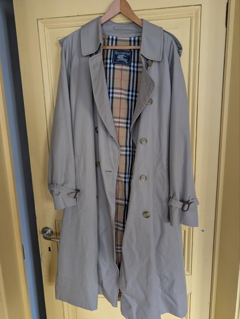 Vintage Burberrys' Trenchcoat - Made in England - Nova Check, Ophalen, Beige