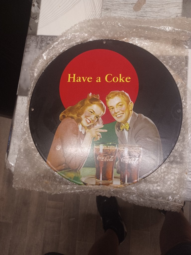 Plaque émaillée coca cola, Enlèvement ou Envoi, Comme neuf, Panneau publicitaire