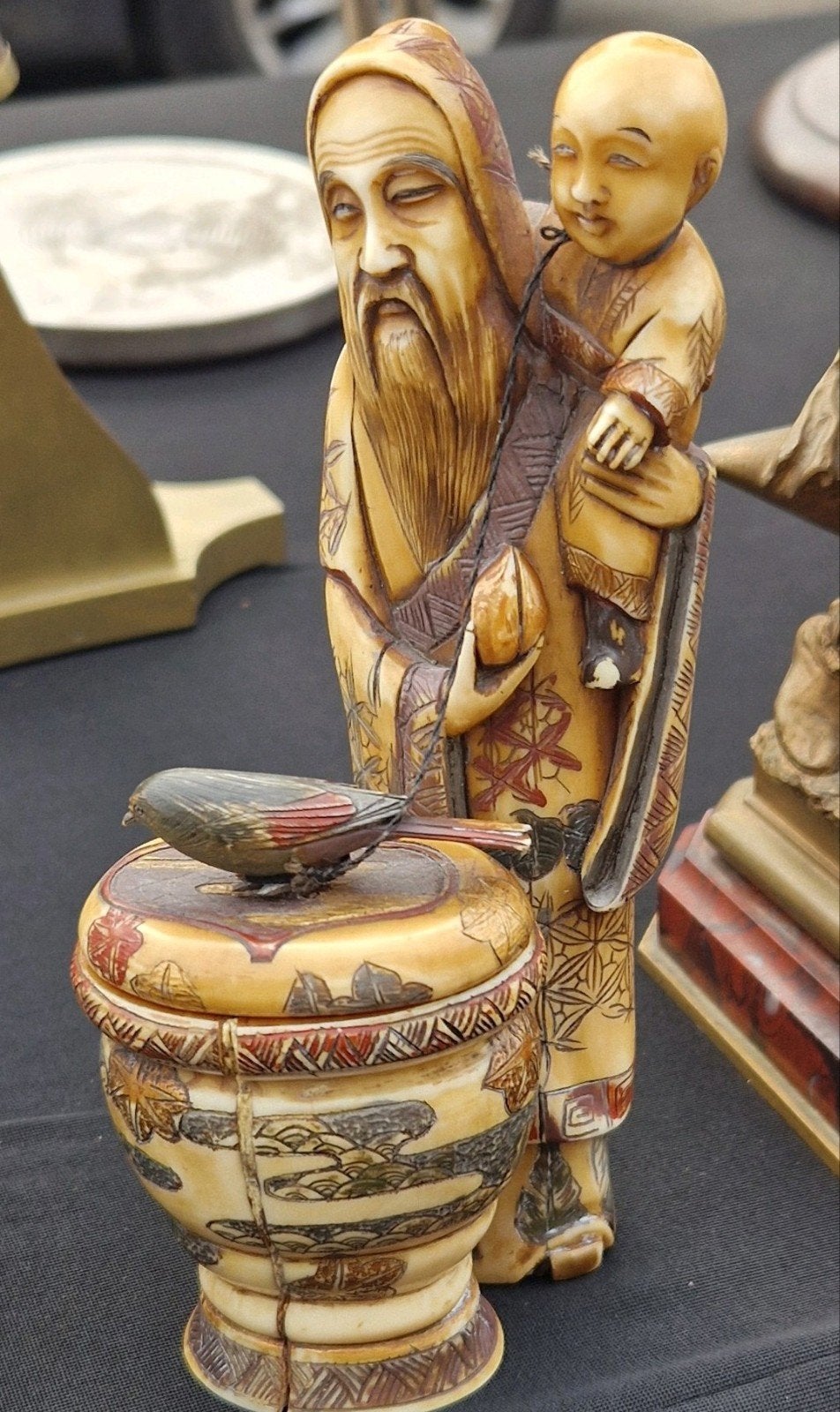Chinois ancien, +/- 20 cm, Antiquités & Art, Enlèvement ou Envoi, Netsuke