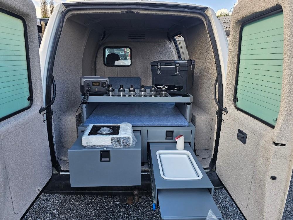 Citroën Jumpy vanlife uitgerust —geïsoleerde kurk+kampeerset, Caravans en Kamperen, Mobilhomes, Bedrijf, tot en met 2, Integraal