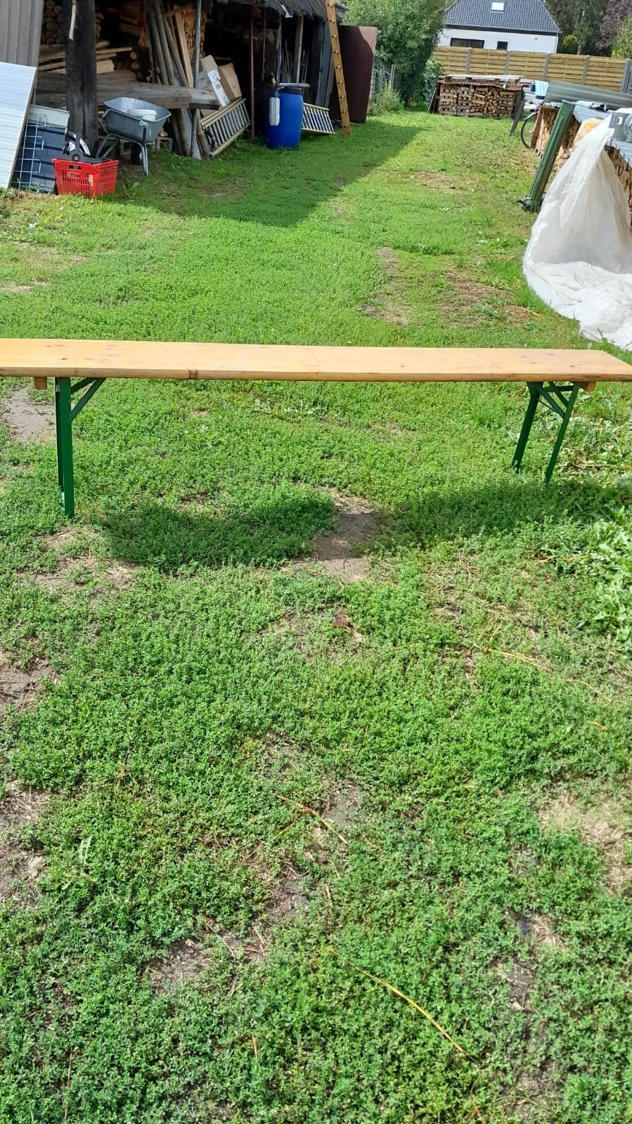 Houten opplooibare zitbanken te koop, Tuin en Terras, Palen, Balken en Planken, Ophalen