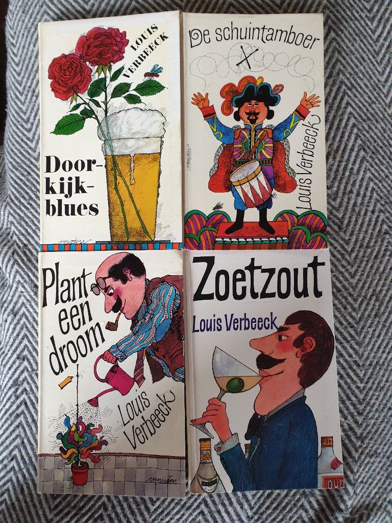 4 GESIGNEERDE BOEKEN LOUIS VERBEEK, Boeken, Ophalen of Verzenden, Zo goed als nieuw, LOUIS VERBEECK
