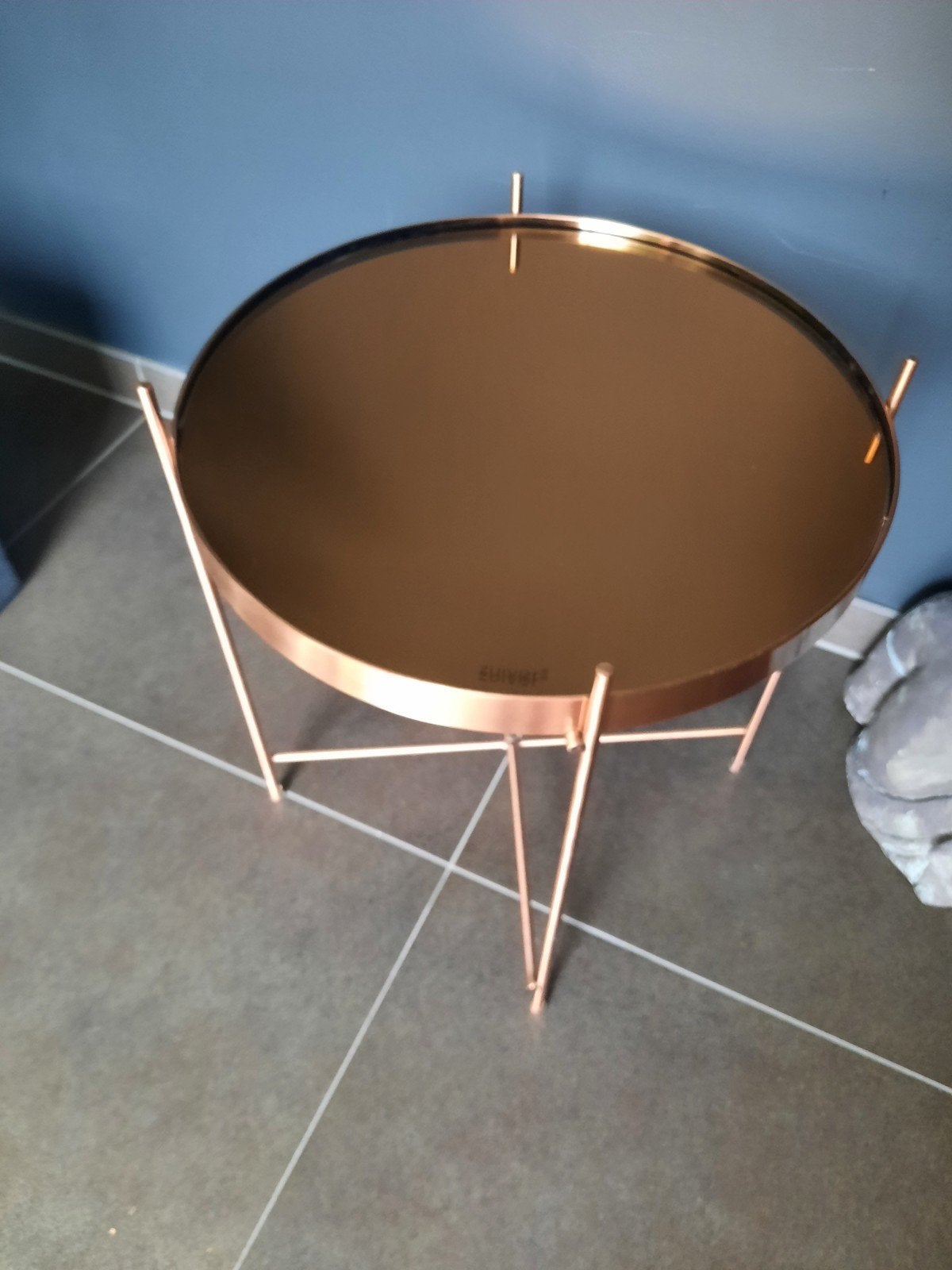 Bijzettafel, Ophalen, Rond, Metaal of Aluminium