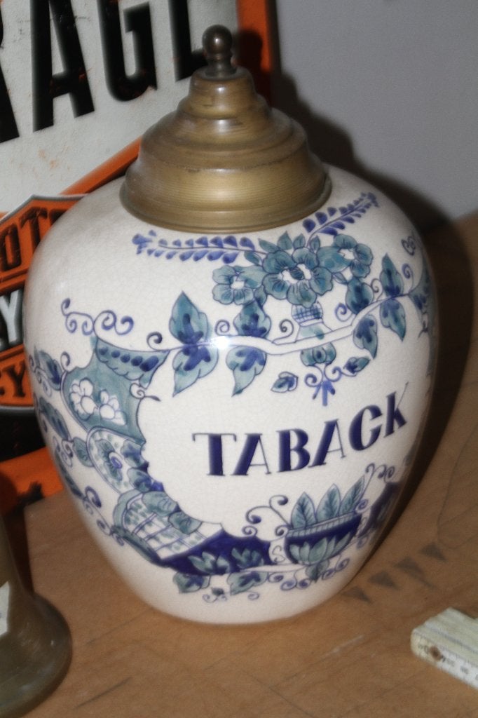 Tabakpot porselein, Ophalen of Verzenden
