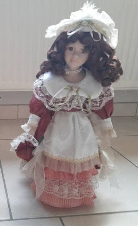 Porseleinen poppen 40 cm en 20 cm, Collections, Enlèvement, Comme neuf, Poupée