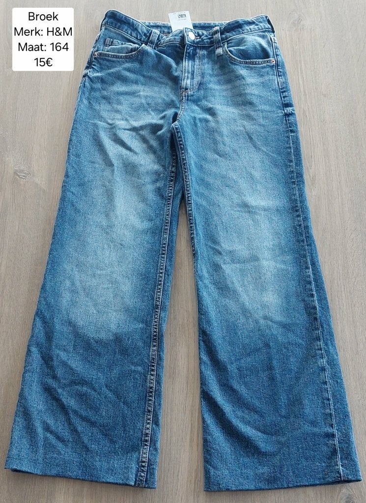 Jeans broek meisje: H&M maat 164 (NIEUW + LABEL), Kinderen en Baby's, Kinderkleding | Maat 164, Broek, Meisje, H&M, Nieuw