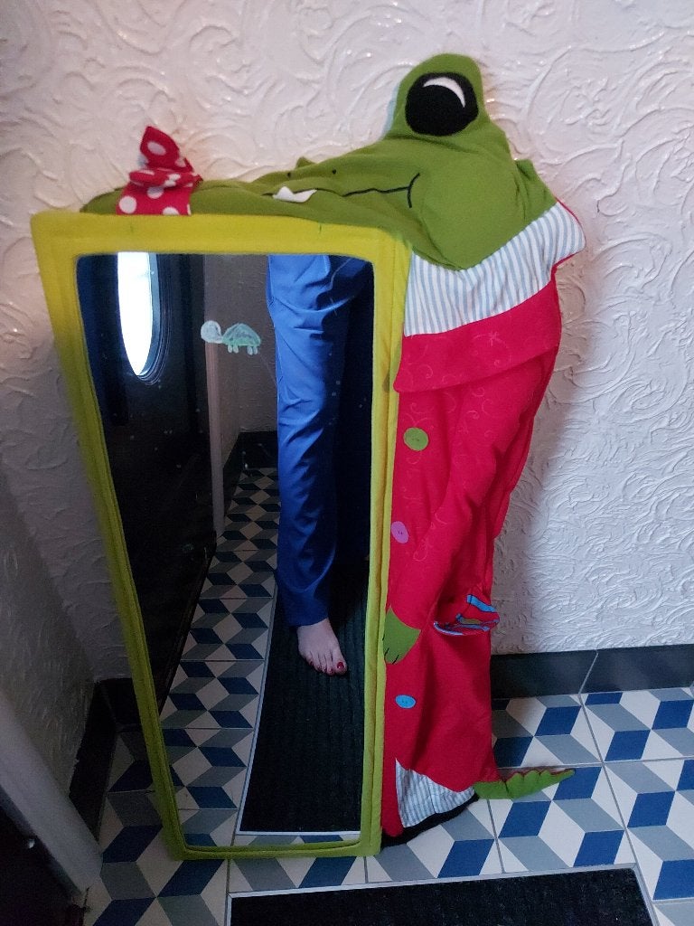 kinderkamer spiegel krokodil, Ophalen, Gebruikt, IKEA, Spiegel