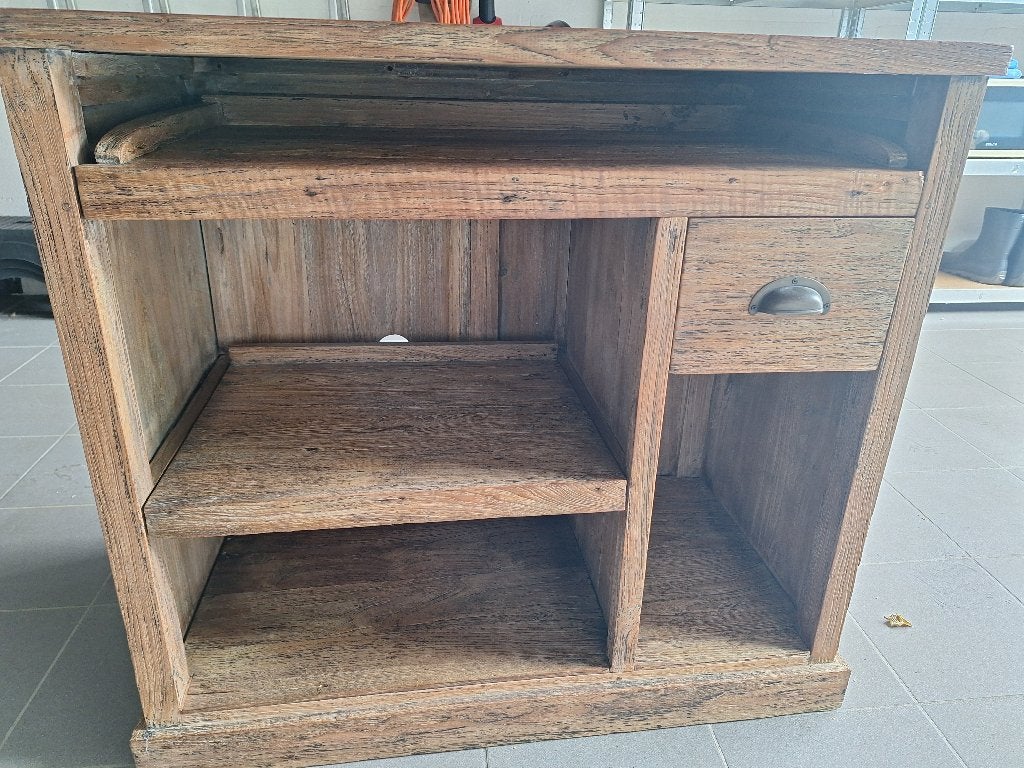 Computermeubel, Maison & Meubles, Armoires | Meubles ordinateur, Teck, 70 à 120 cm, 70 à 120 cm, Comme neuf
