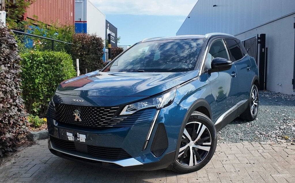 Peugeot 3008 1.6 Plug-in Hybrid GT-versie 2022 BTW, Auto's, Blauw, Leder en Stof, 360° camera, Bedrijf