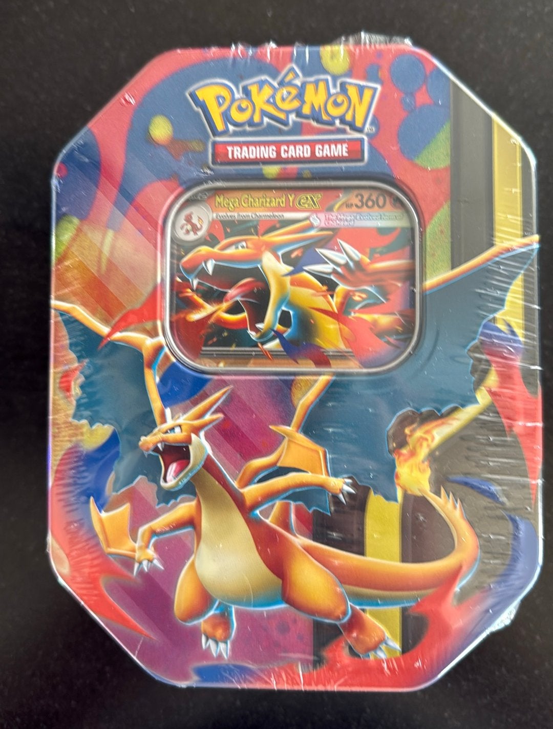 Mega charizard y tin box, Enlèvement, Comme neuf