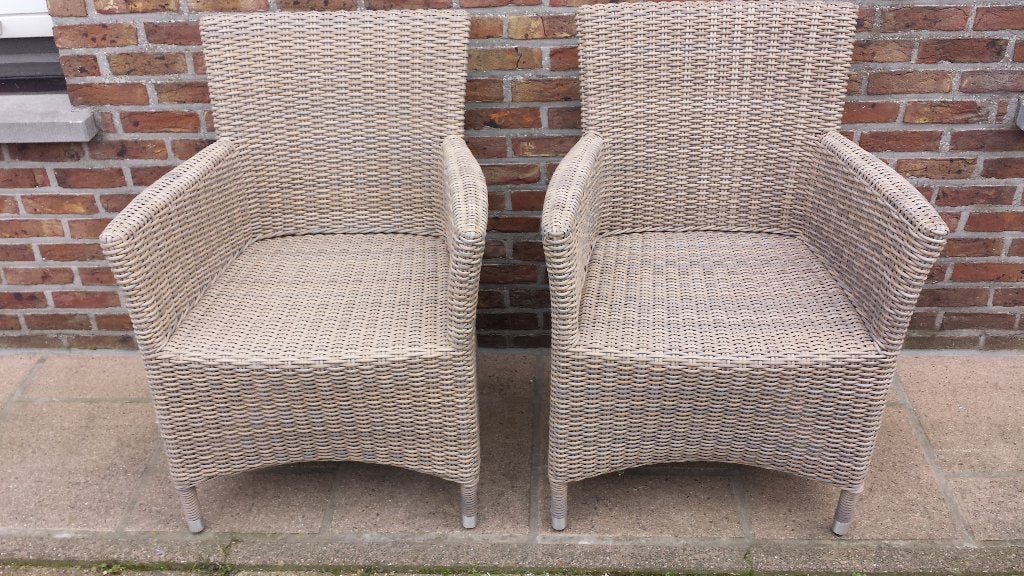 Set van 2 wicker stoelen, Ophalen, Nieuw, Tweepersoons, Kunststof