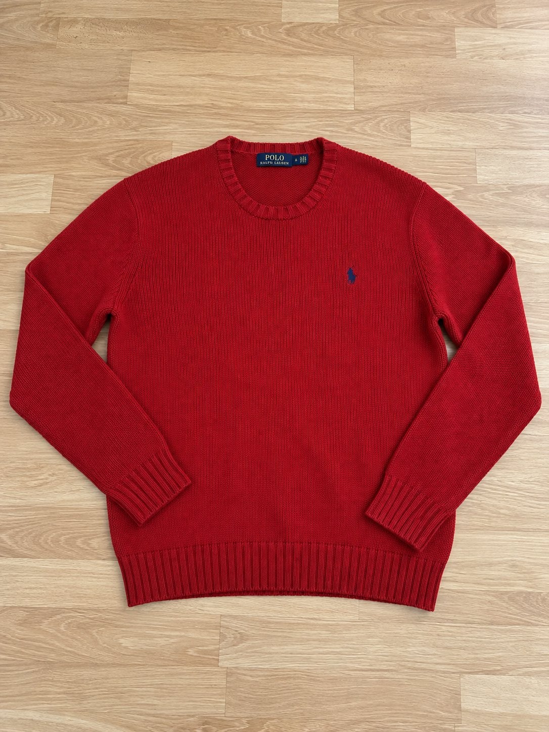 Polo Ralph Lauren Rode Gebreide Trui – Maat S, Ophalen of Verzenden, Zo goed als nieuw, Maat 46 (S) of kleiner, Rood