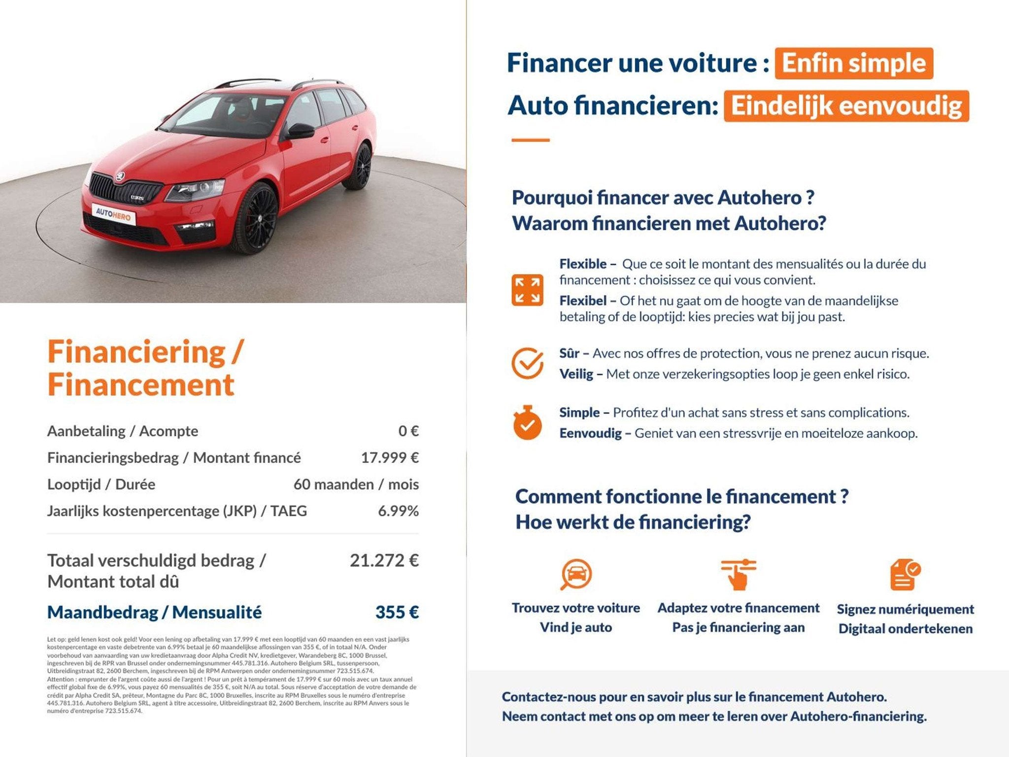 Skoda Octavia 2.0 TSI RS (année de construction 2017), Autos, Achat, 169 kW, Anti démarrage, Noir