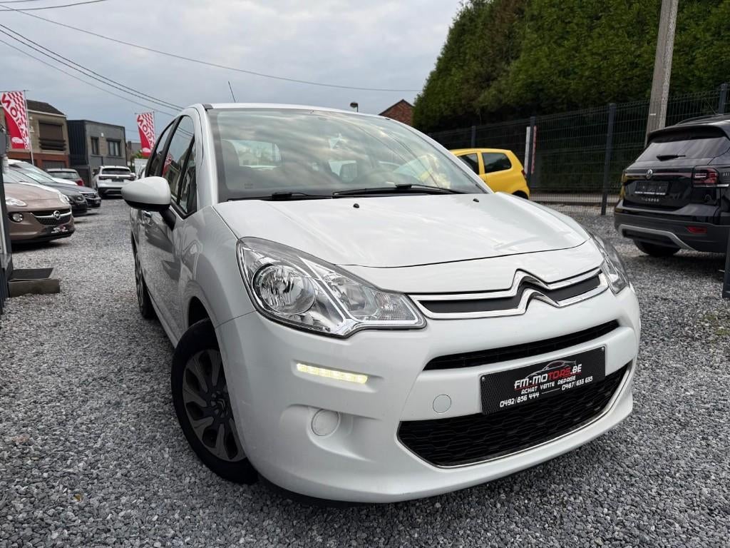 Citroen C3 1.2i/Airco/onderhoud + CT OK + 1 jaar garantie, Auto's, Voorwielaandrijving, Euro 5, Stof, Zwart