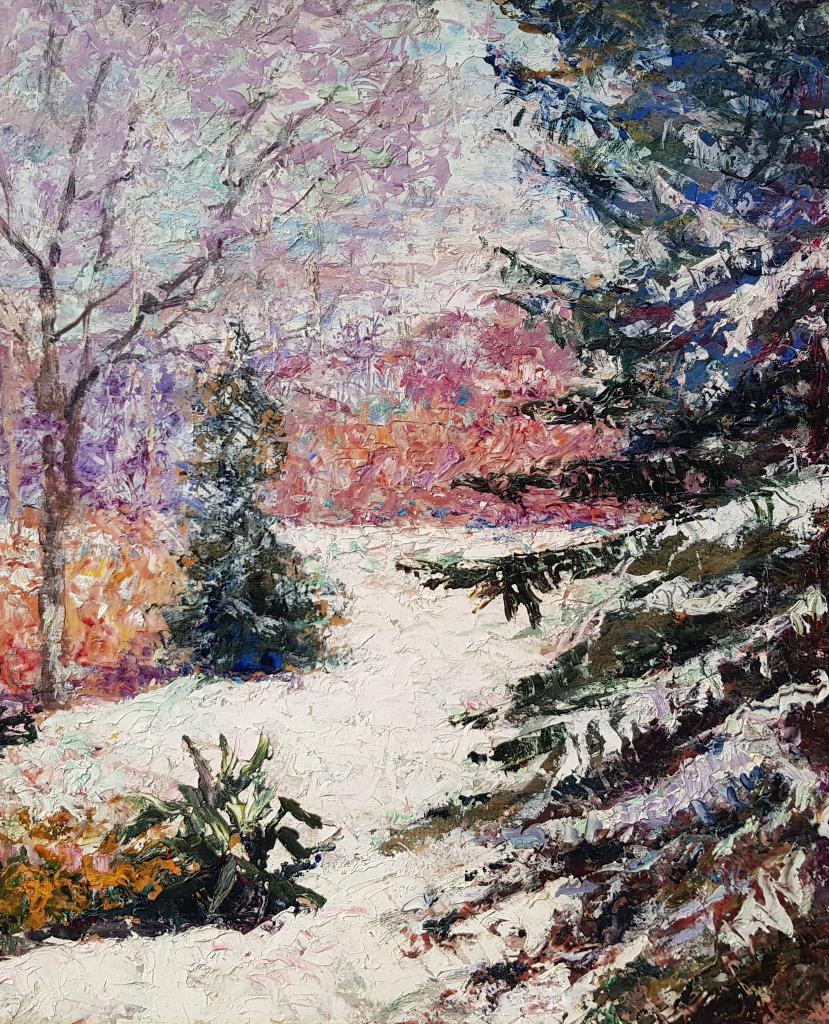 Victor CHARRETON - Forêt enneigée - Tableau, Antiquités & Art, Art | Peinture | Classique, Envoi