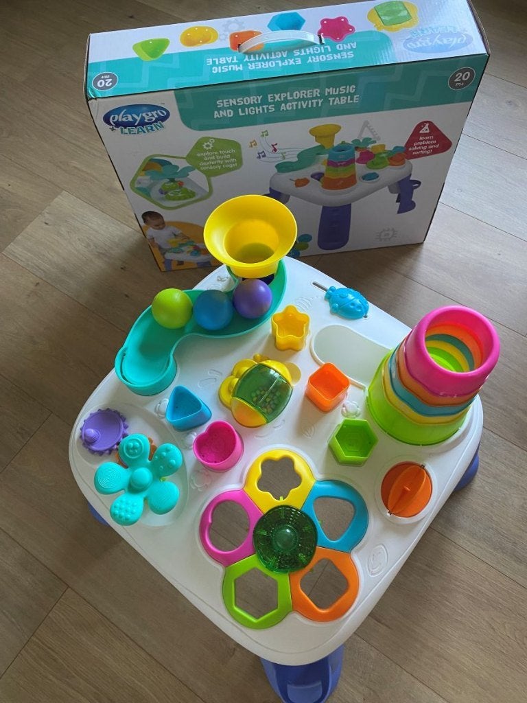 Playgro Sensory Explorer Activiteitentafel (Inclusief Doos), Kinderen en Baby's, Ophalen, Zo goed als nieuw
