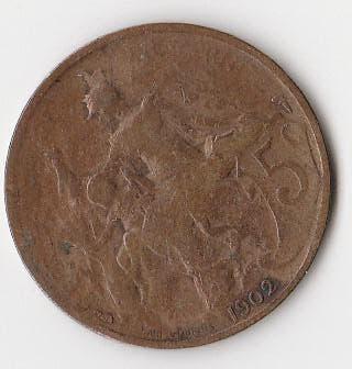 Pièce de 5 cents, France, 1902, Enlèvement ou Envoi, France
