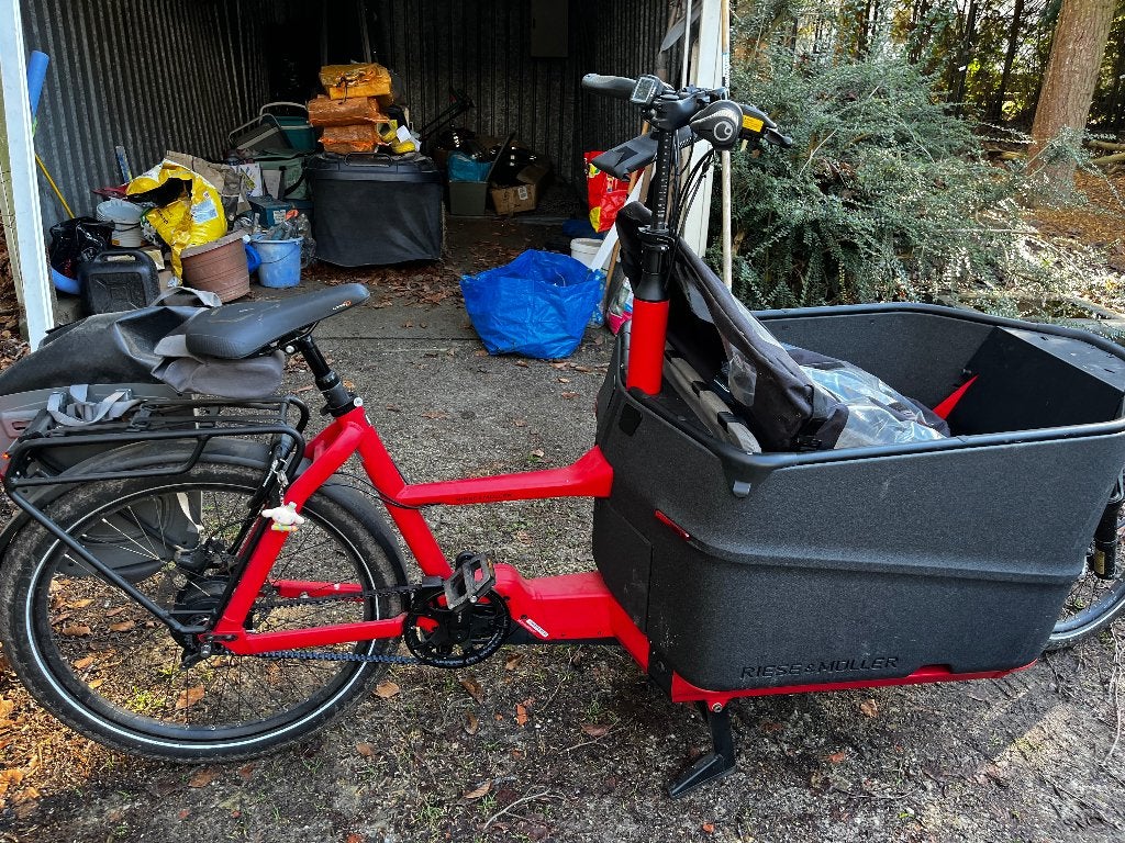 Bakfiets, Fietsen en Brommers, Velgrem, Elektrisch, Zo goed als nieuw, 2 kinderen