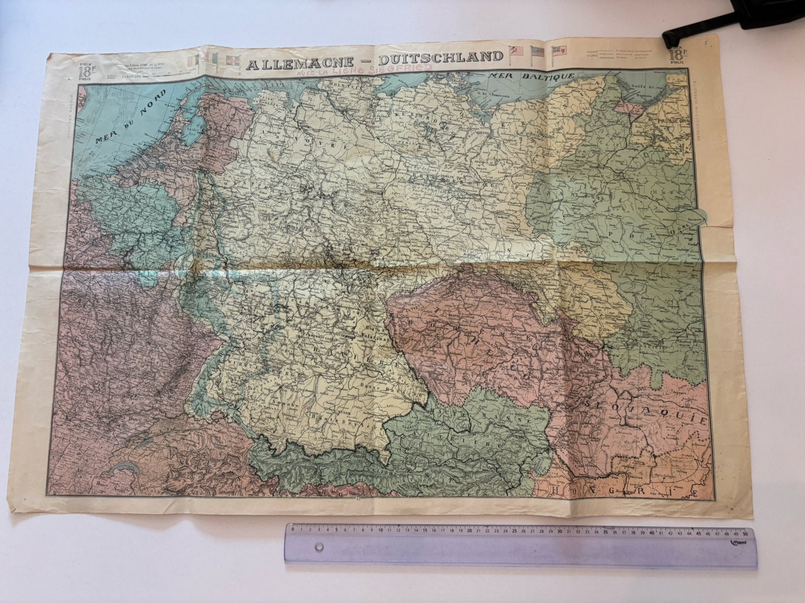 Carte de l'Allemagne de 1940, Livres, Enlèvement ou Envoi, Allemagne