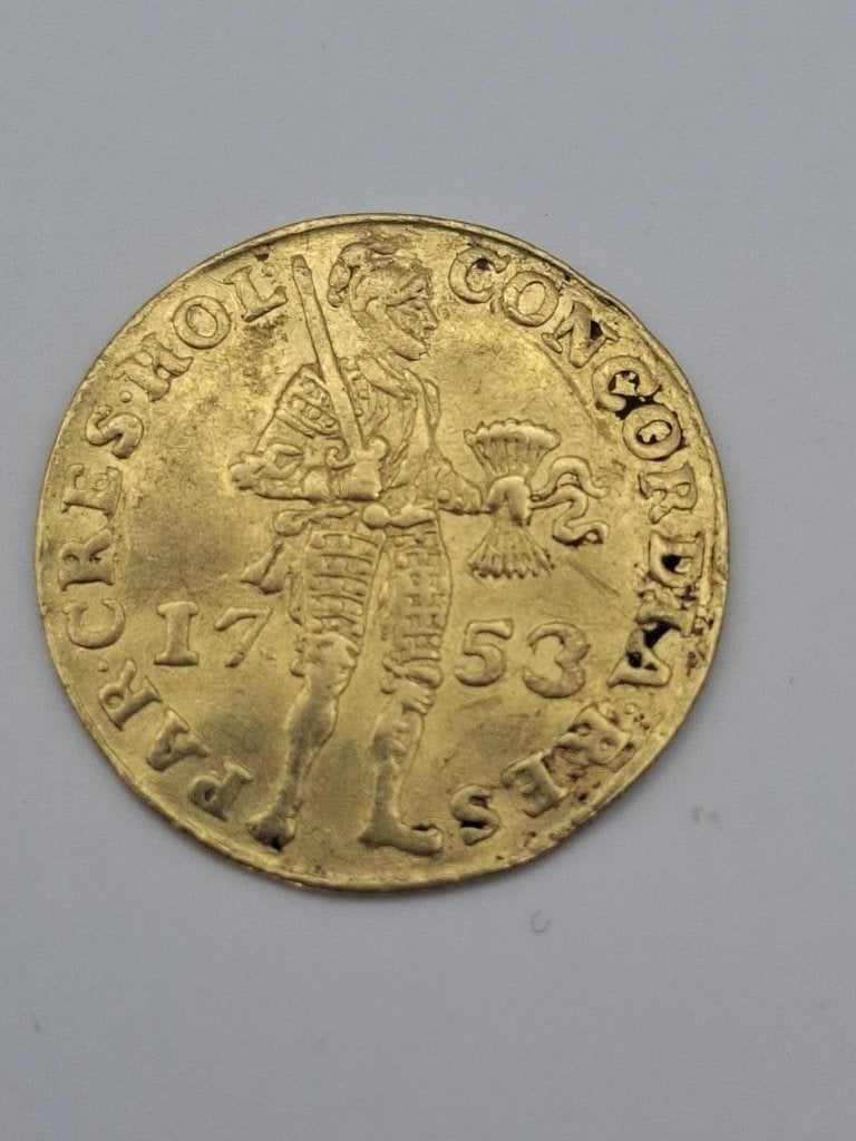 Topkwaliteit! Gouden Dukaat 1753 Holland, Vóór koninkrijk, Losse munt, Goud, Overige waardes