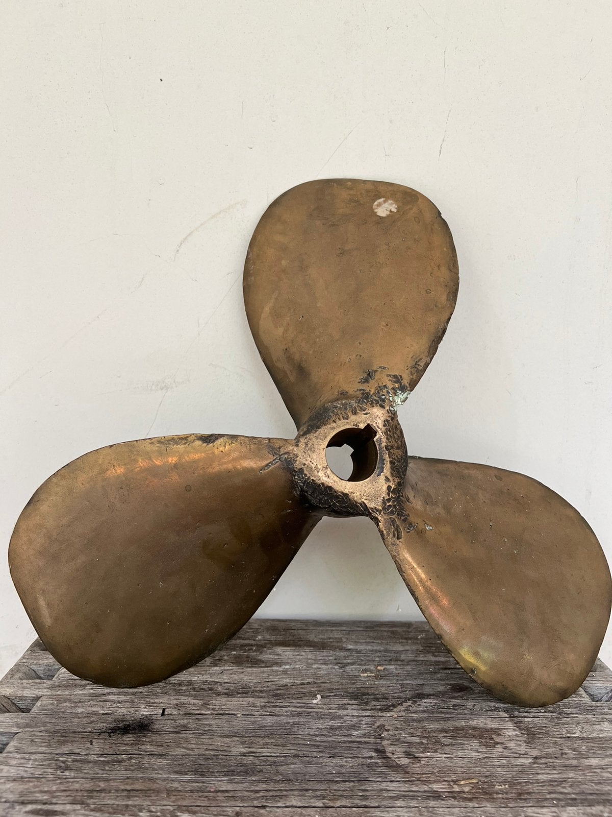 Bronzen scheepsschroef maritiem decoratief, Watersport en Boten, Ophalen, Zo goed als nieuw