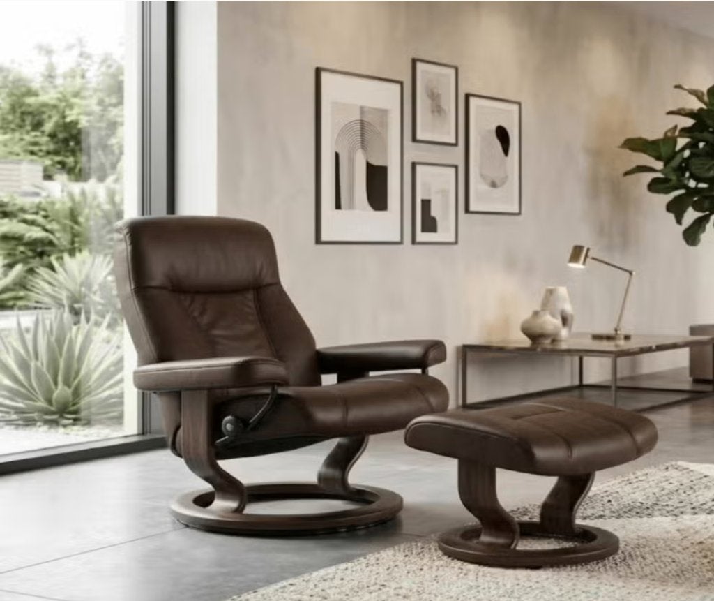 détendez-vous sans stress avec repose-pieds, Maison & Meubles, Fauteuils, Enlèvement, Utilisé, Bois
