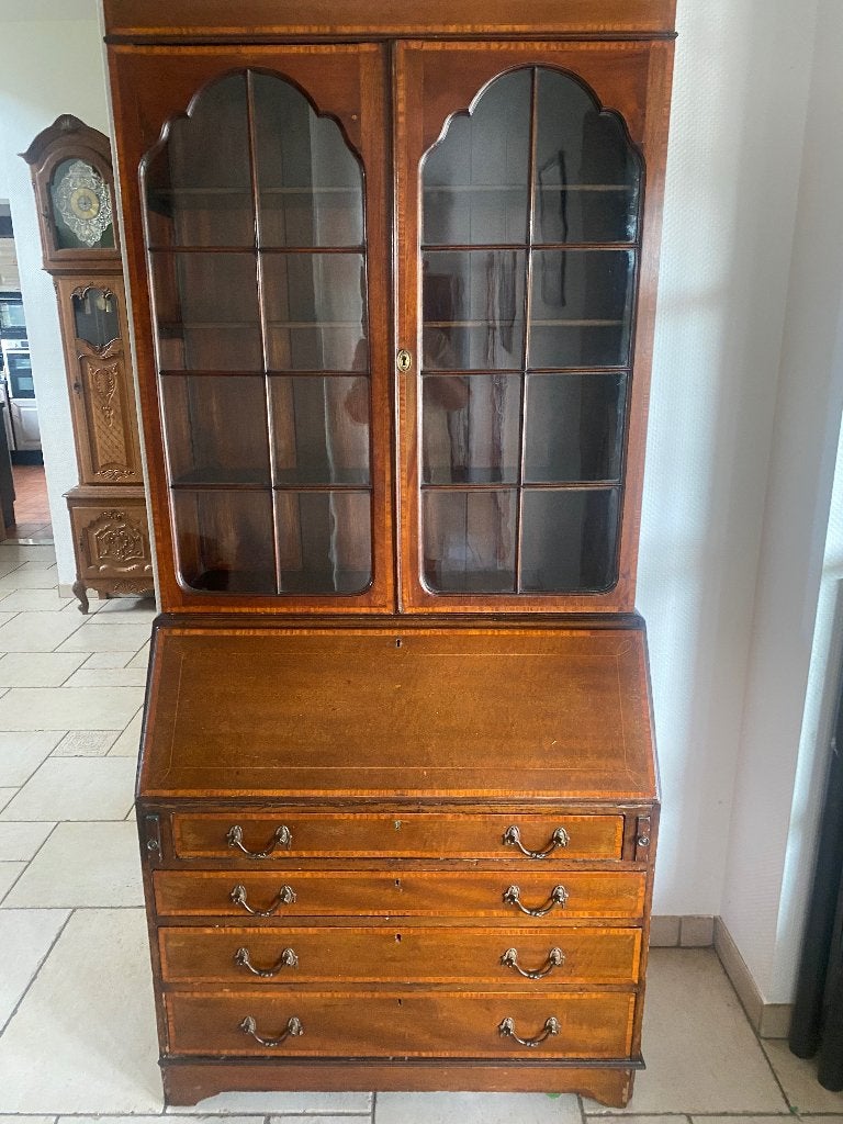 Antiek secretaire bureau kast, Huis en Inrichting, Ophalen, Gebruikt, Secretaire Engelse stijl