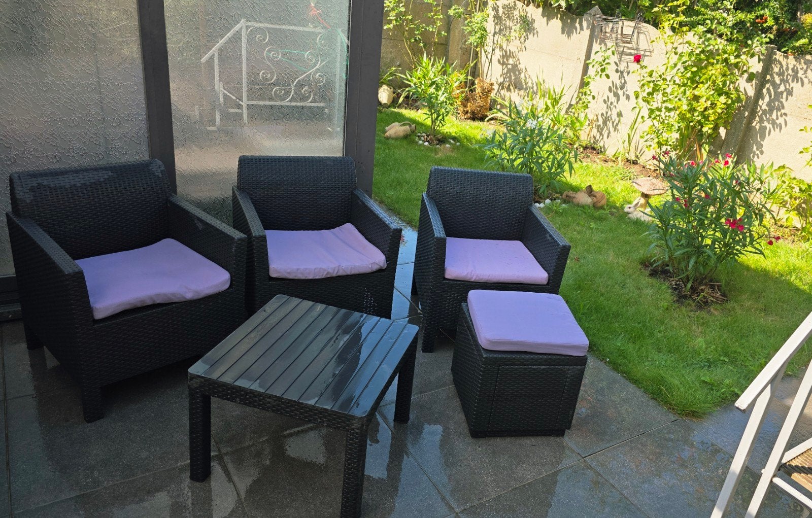 Chaises de jardin avec table, Jardin & Terrasse, Enlèvement, Utilisé