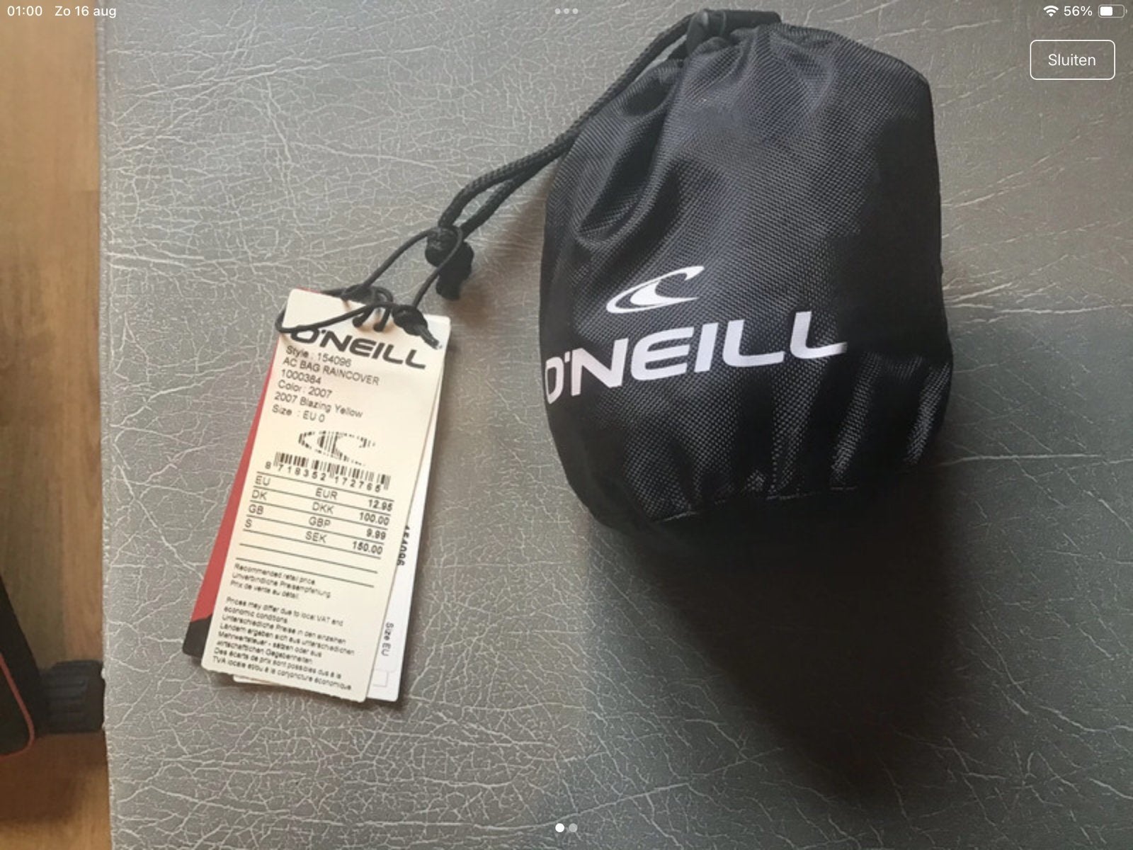O’ Neill fluo overtrek voor rugzak, Handtassen en Accessoires, Overige Accessoires, Ophalen, Nieuw