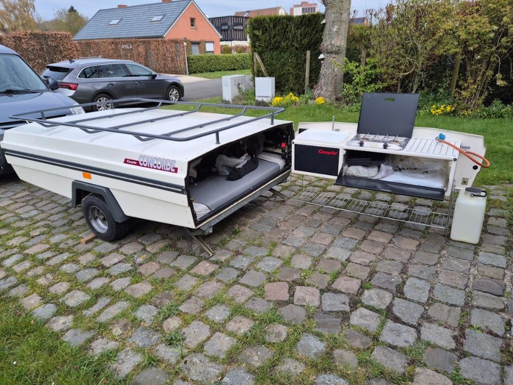 Camplet Concorde vouwwagen Deense makelij+ accessoires, Caravanes & Camping, Caravanes pliantes, Camp-Let, jusqu'à 4, Multicolore
