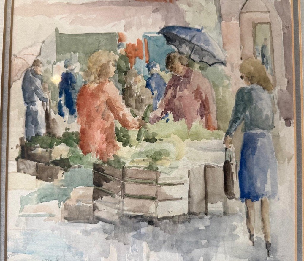 Jan Cornelis contre Heijden, Enlèvement, Signé, Aquarelle, Papier