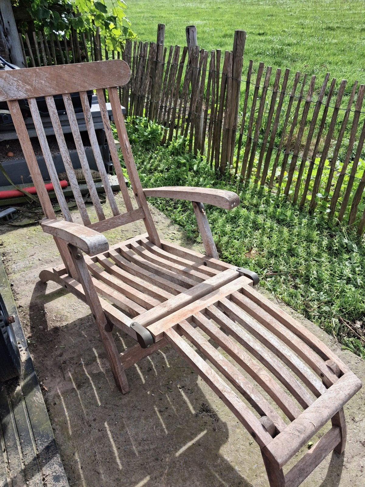 Houten ligstoel, Jardin & Terrasse, Enlèvement, Utilisé, Bois, Pliant