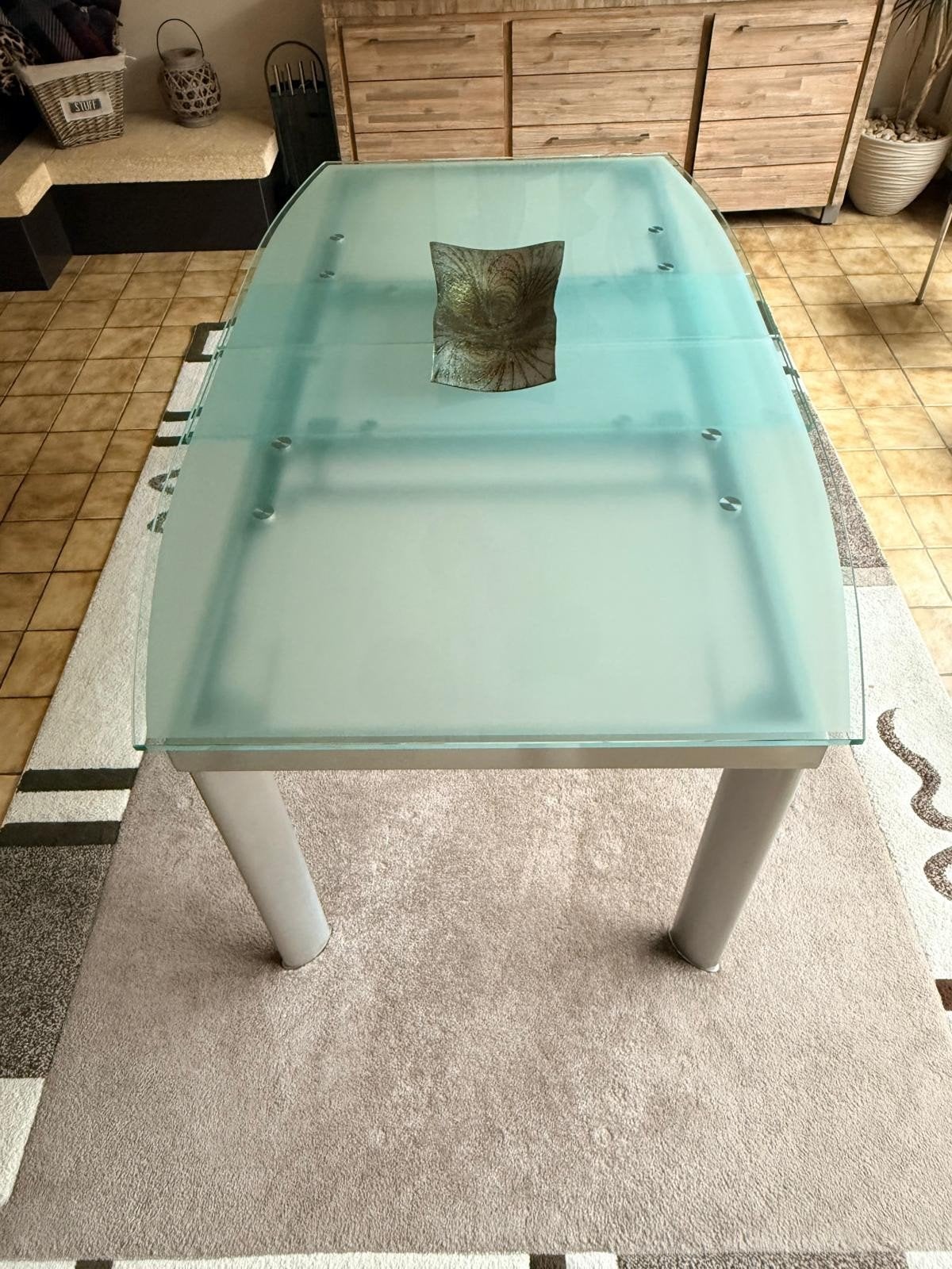 Table à manger extensible en verre., Enlèvement, Verre