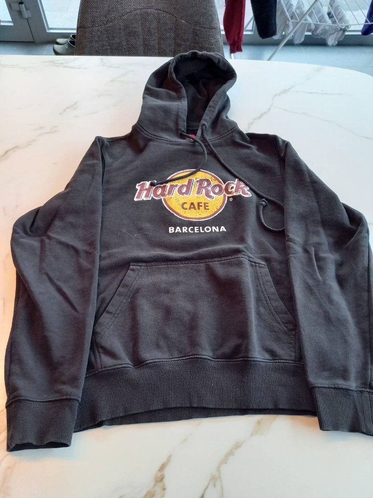 Hoodie hardrock cafe barcelona, Ophalen, Maat 48/50 (M), Zwart, Hard rock cafe