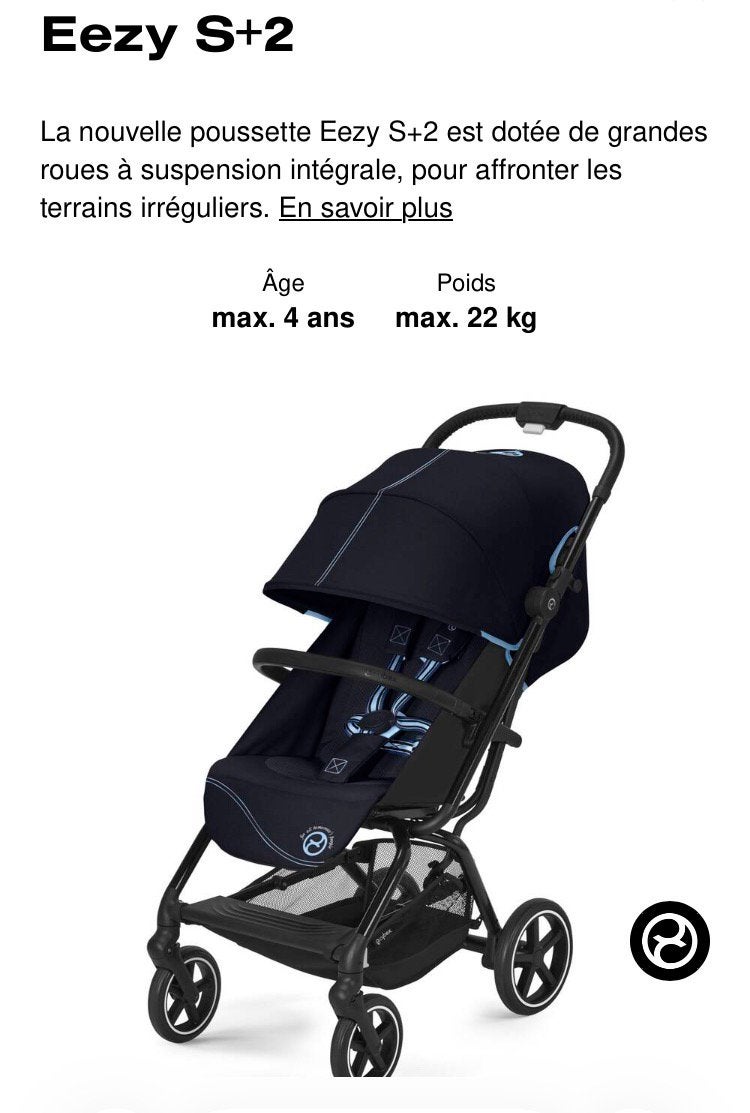 Poussette Cybex S+ 2, Ophalen, Gebruikt
