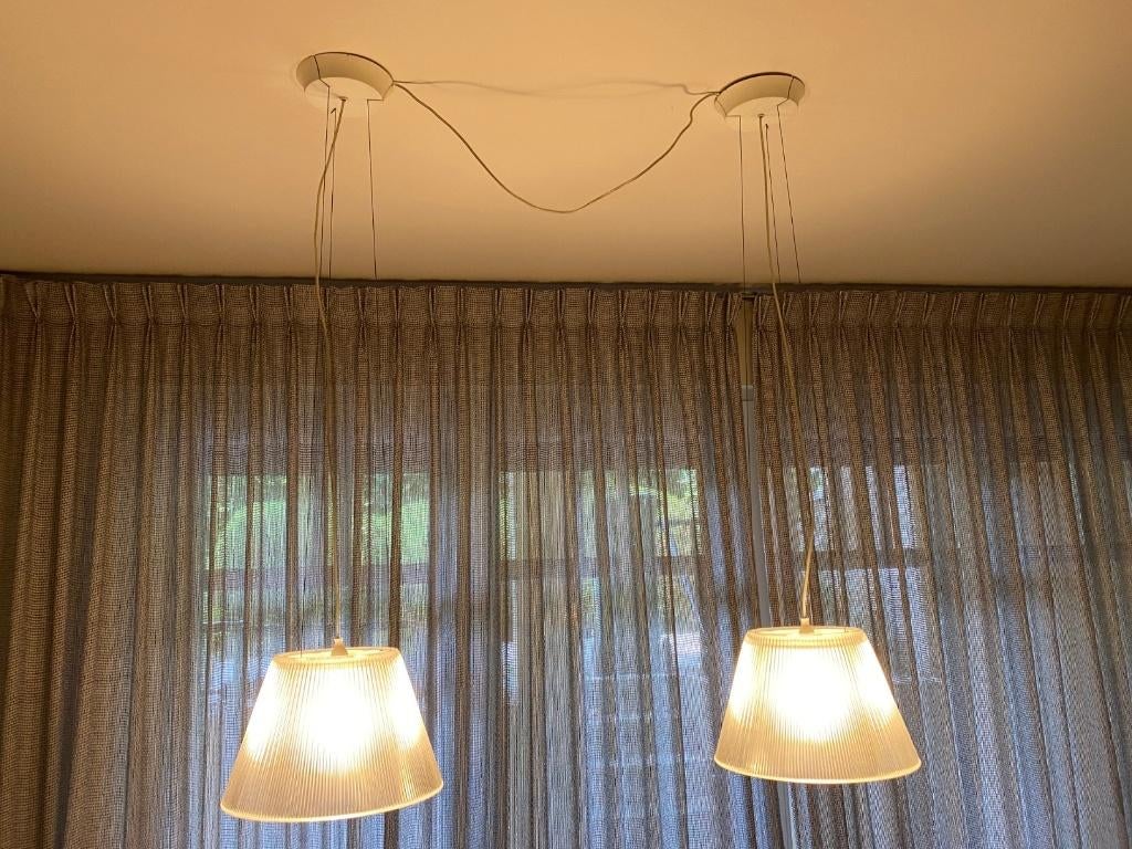 Duo Designlampen Flos Romeo Moon van Starck 34 x 22,5 cm, Moins de 50 cm, Verre, Enlèvement, Utilisé