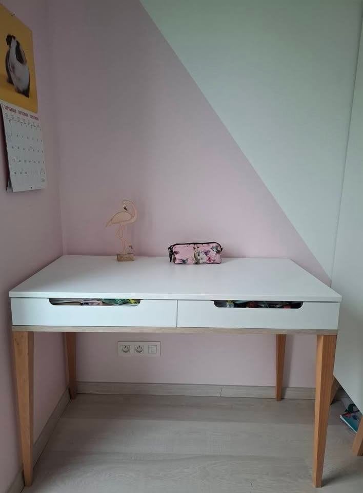 Bureau blanc Evidence, Maison & Meubles, Scandinave, Autres marques, Comme neuf, Enlèvement
