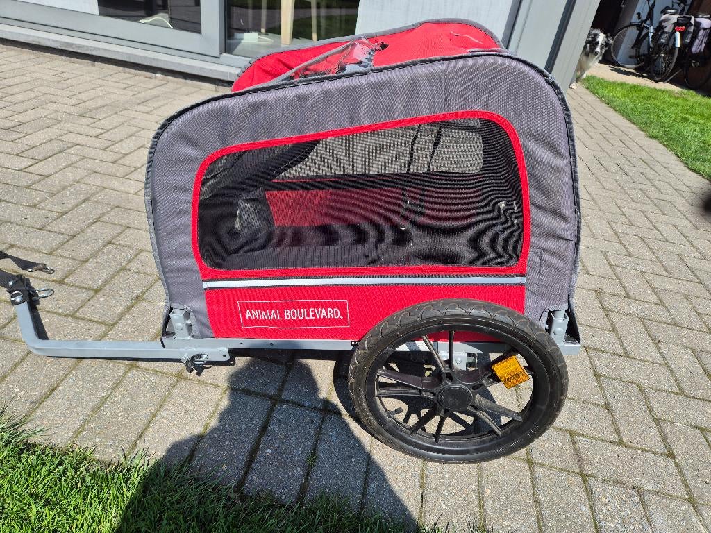Hondenfietskar animal boulevard te koop, Animaux & Accessoires, Paniers pour chiens, Enlèvement, Comme neuf, Polyester