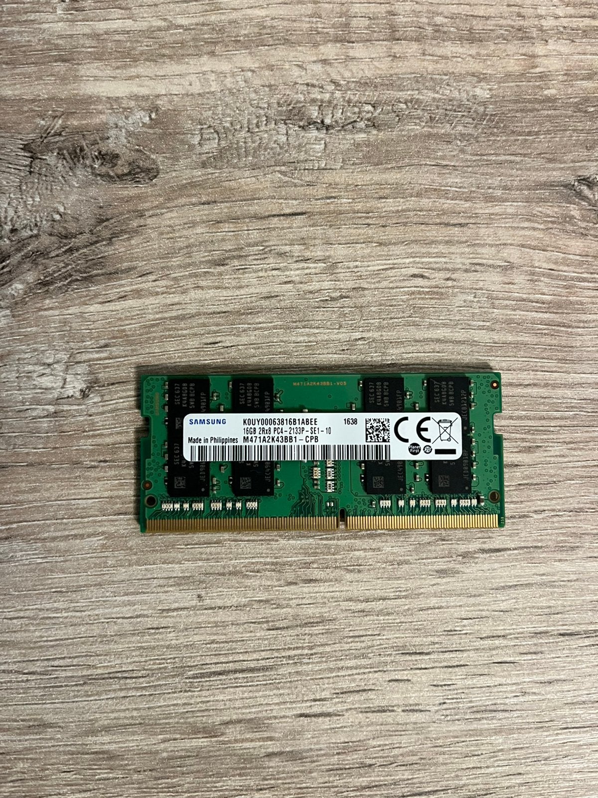 16gb DDR4 samsung, Computers en Software, RAM geheugen, Ophalen of Verzenden, Gebruikt, DDR4, Laptop