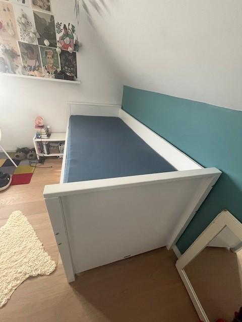 Bopita eenpersoonsbed met opbergbakken, Huis en Inrichting, Slaapkamer | Bedden, Gebruikt, Eenpersoons, 90 cm, 200 cm, Hout, Wit