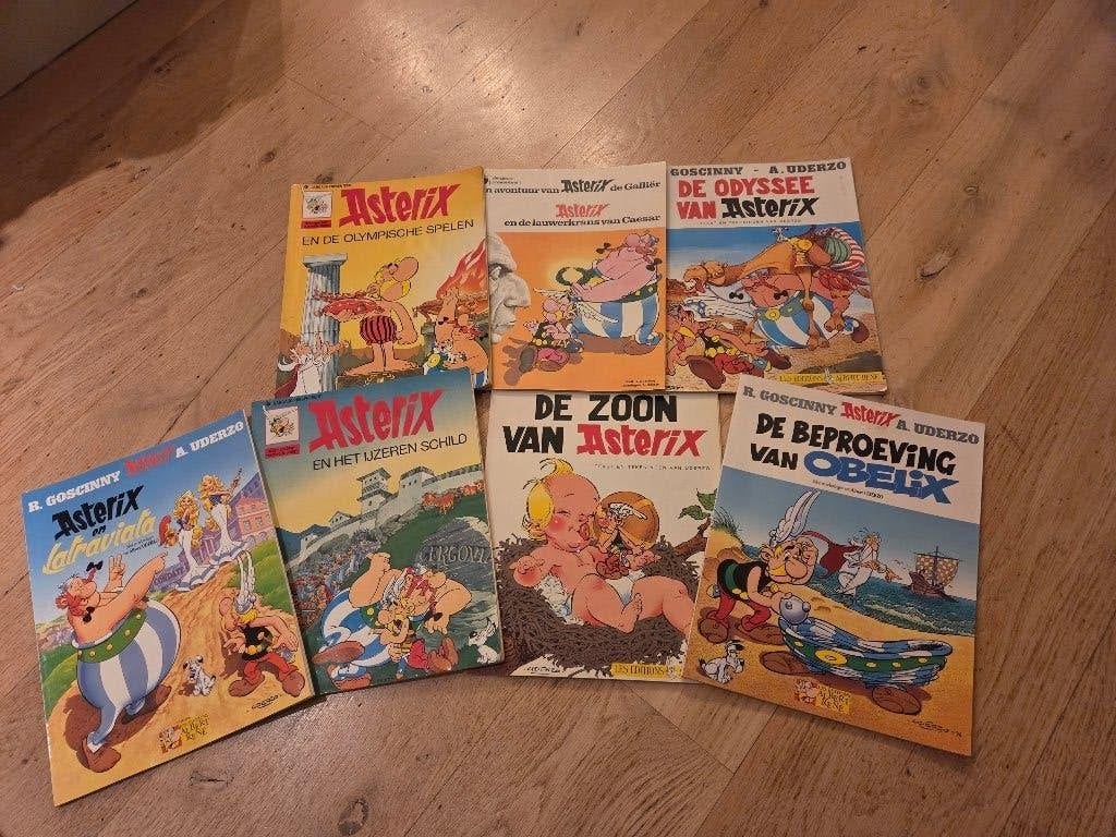 Asterix x7 strips, Goscinny - Uderzo, Meerdere stripboeken, Ophalen, Gelezen