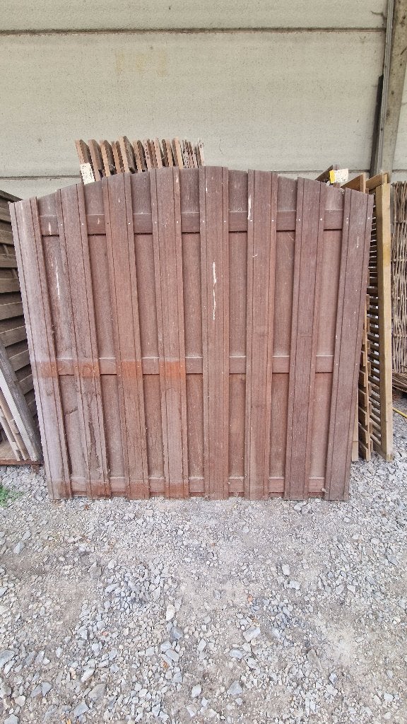 Hardhouten Tuinscherm Toog 180x180, Tuin en Terras, Palen, Balken en Planken, Ophalen, Overige typen, Nieuw, Hardhout
