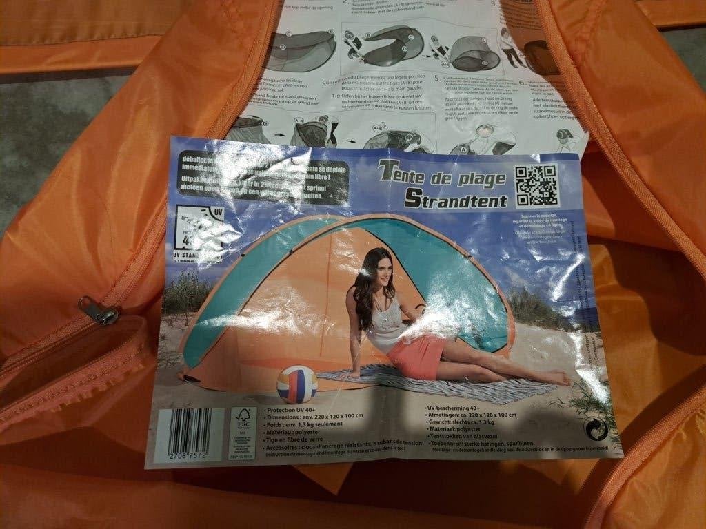 Pop-up strandtent / strandscherm met UV-bescherming 40+, Ophalen, Gebruikt