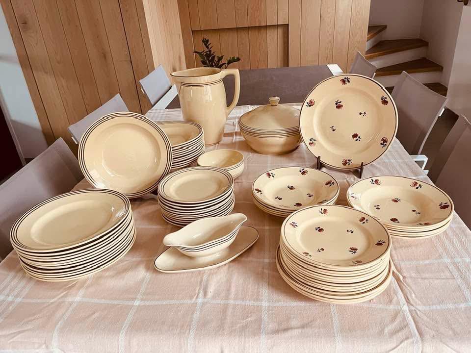 Landelijk servies, Antiquités & Art, Antiquités | Services (vaisselle) complet, Enlèvement