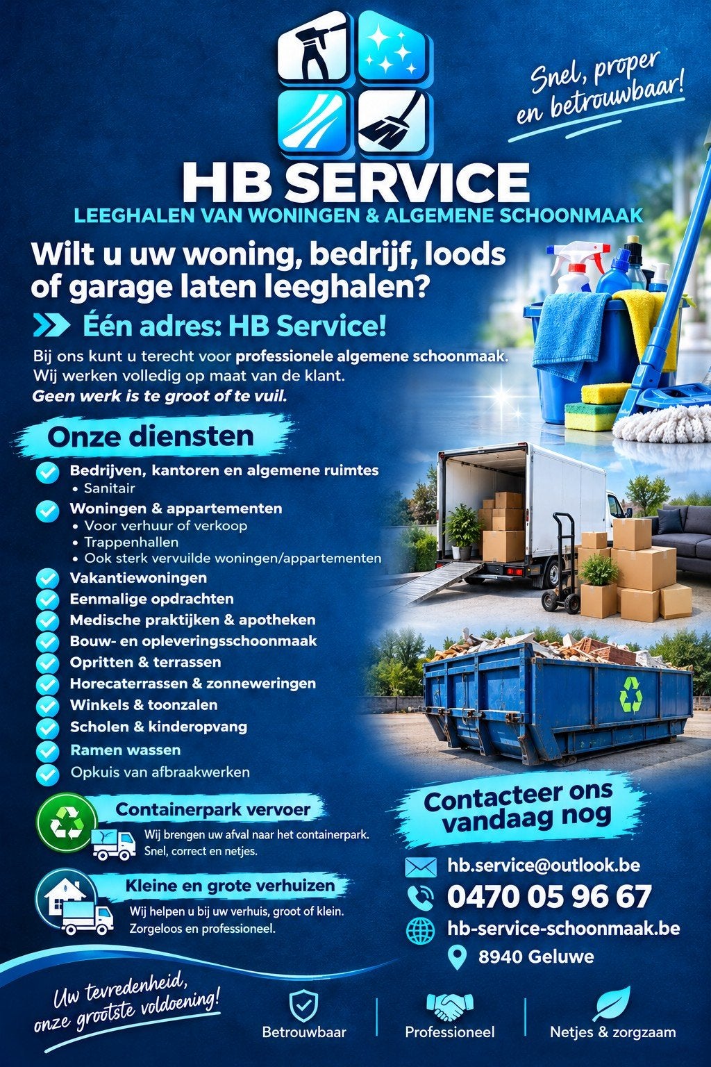 Hb.service schoonmaak, Vacatures