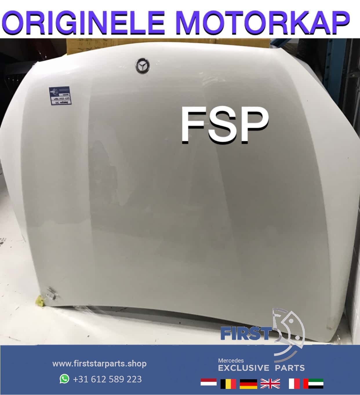 W253 GLC Motorkap origineel Mercedes 2016-2018 wit GLC Coupé, Utilisé, -, Capot moteur, Avant