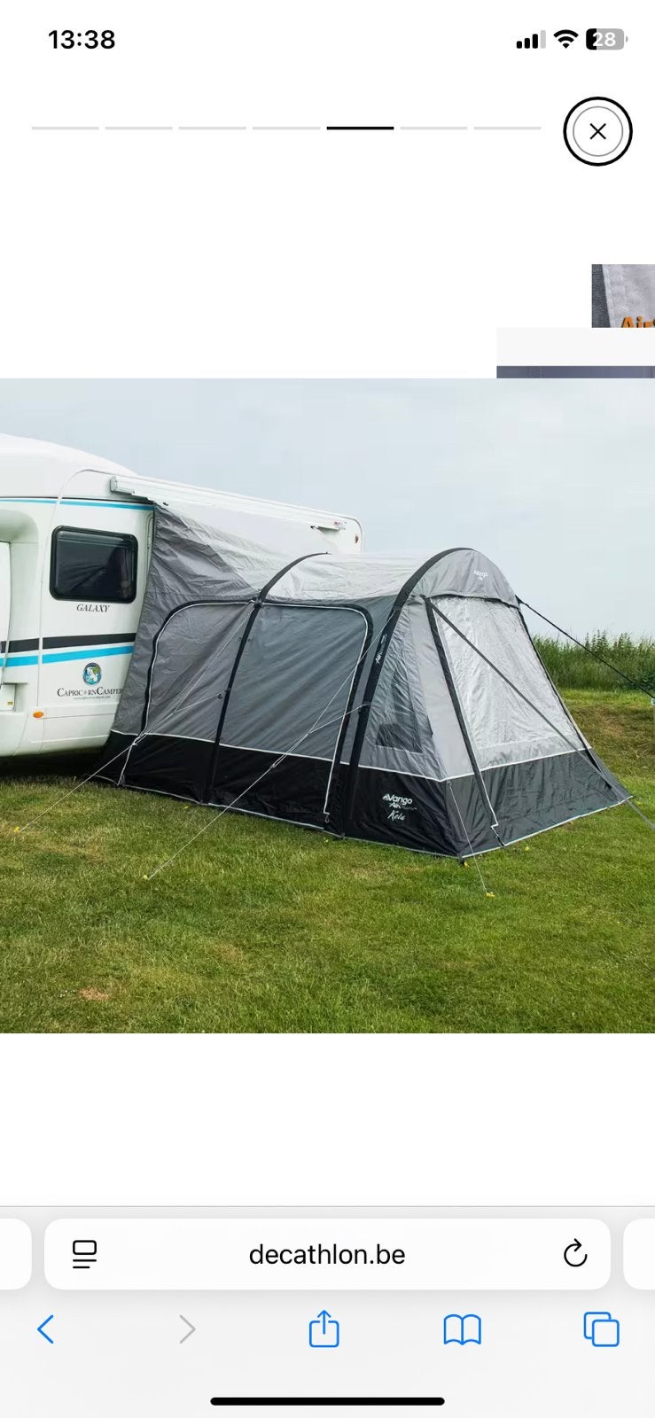 Opblaasbare voortent nieuw, Caravans en Kamperen, Ophalen, Nieuw