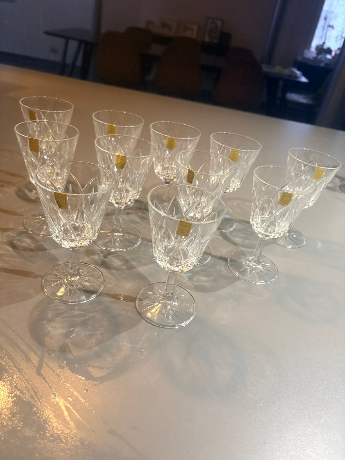Lot de 12 verres à vin blanc rétro VMC Reims, Verzenden, Zo goed als nieuw