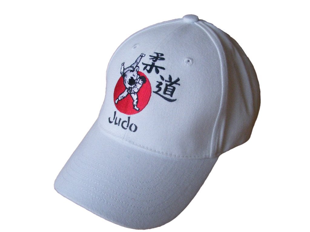 judo witte + blauwe caps sleutelhangers ketting + gratis pin, Verzenden, Nieuw, Judo
